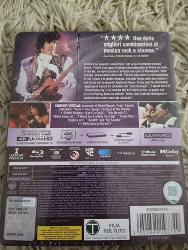 Blu Ray 4k Purple Rain Steelbook Duplo Lacrado