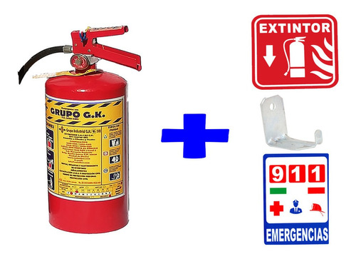 Kit Extintor 4.5 Kg Pqs + 911 Emergencias + Curso