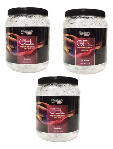 3 Gel Capilar Extra Fijacion Natural (1.7 Kilo)