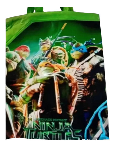 Tortugas Ninja Bolsa Mochila Infantil Con Cordón 