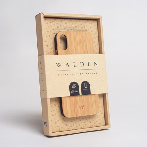 Funda Walden® Madera Real Bamboo iPhone X / Xs / Xr / Xs Max Apple Eco Classic Original