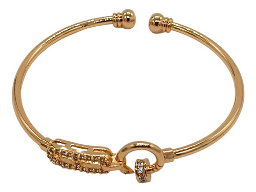 Pulsera Brazalete Ajustable Para Dama Mujer Oro Laminado