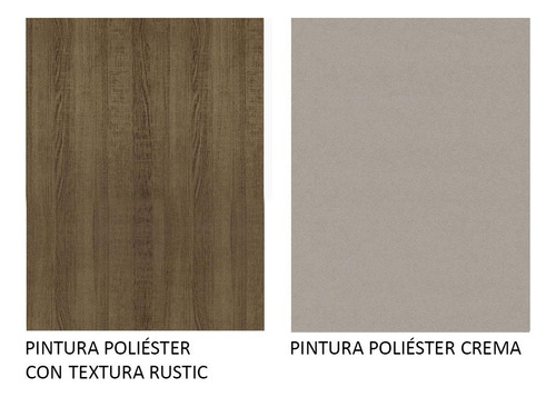 Mesa Cuadrada Madesa 5363 con Tapa de Cristal Cubierta Rústica/Crema