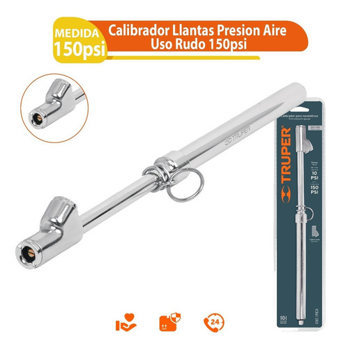 Shang Calibrador De Presión 150 Psi Cabeza Doble Truper
