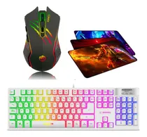 Comprar Kit Gamer 3 En 1: Teclado Neon Luce Rgb + Mouse Sniper + Pad