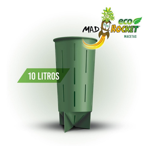 Imagen 3 de 10 de Maceta Mad Rocket 10 Litros Auto Poda Cogoshop Grow