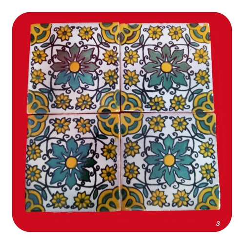 Imagen 4 de 4 de Azulejo 1 Metro Cuadrado Talavera Poblana Mosaico M3 Zlj