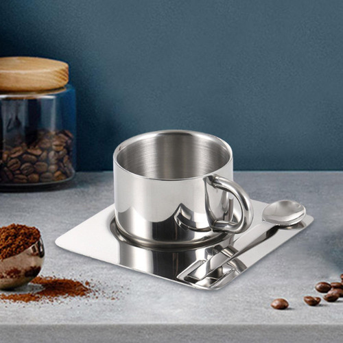 Coffee Cup Spoon Plate Juego De Té Taza De Té Cuchara De