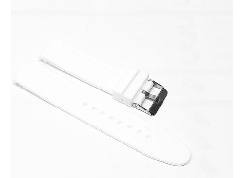 Pulseira Para Relógio Em Silicone Curva 22mm Branco