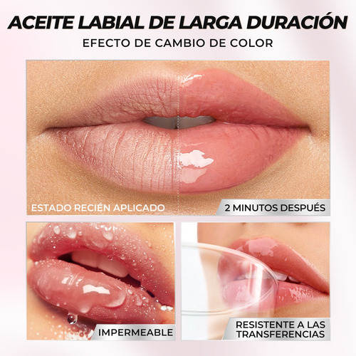 Sace Lady Aceite Labial Hidratante 4d Con Cambio De Color 04 Honey Glow