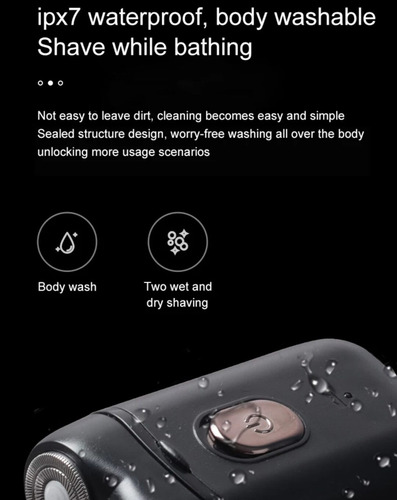 Navaja De Afeitar Impermeable De Acero Recargable Por Usb
