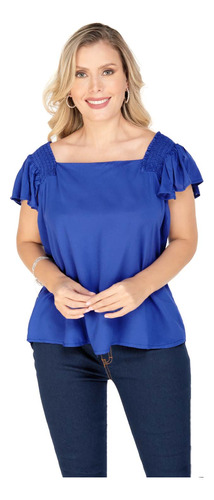 Blusa Dama Azul Rey Talla Extra Mundo Terra 151475