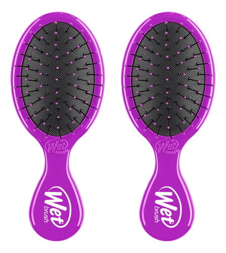 Mini Cepillo Desenredante Para El Cabello Morado Cepillo Des