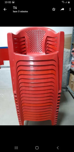 Imagen 2 de 2 de Sillas Plásticas Color Rojo