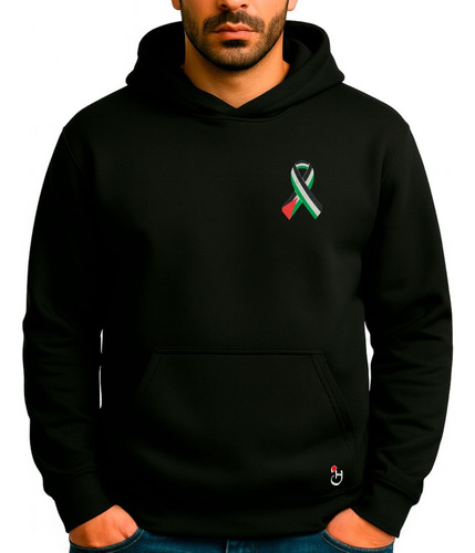 Identidad Palestina. Hoodie Canguro. Frisa Premium. Habibis