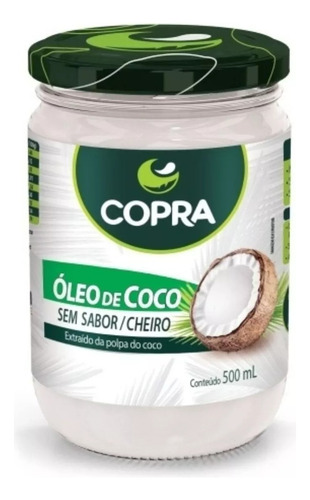 Óleo De Coco Extra Virgem 500ml Sem Sabor Sem Cheiro - Copra