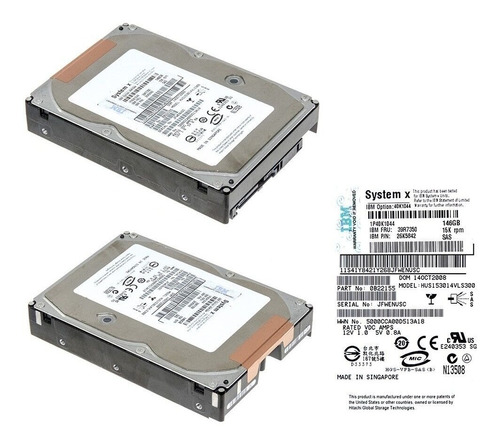 Hd Ibm Sas 146gb 3.5 15k Fru 39r7350 40k1044 15000 Rpm 26k5842 39r7350 Cor Prata