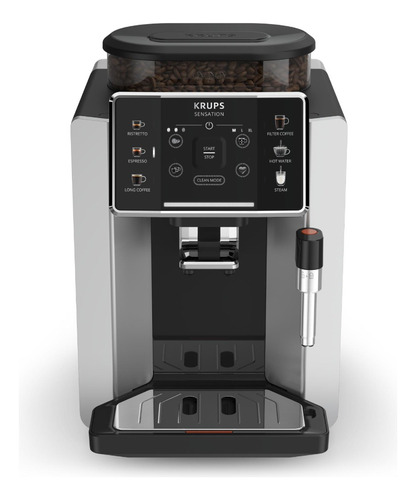 Cafetera De Espresso Automática Sensation, Krups, Ea910emx Negro/plata