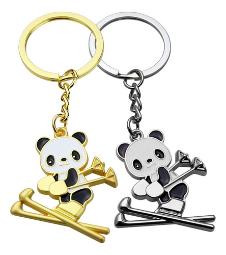 Cartera Con Colgante Bag Ornaments Panda Ski, 2 Unidades