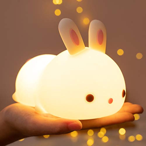 One Fire Cute Bunny Kids Night Light, Bunny Lamp Girl Cute G
