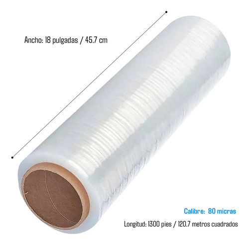 2 Rollos Playo Film Plastico Emplayar 18x80x1300