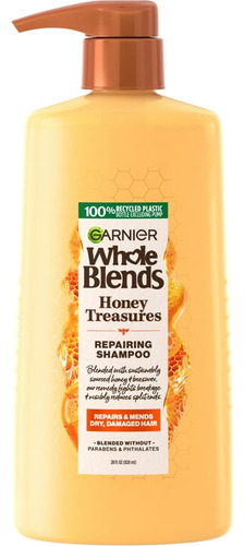 Garnier Whole Blends Shampoo Tesoros De Miel Cabello Dañado 