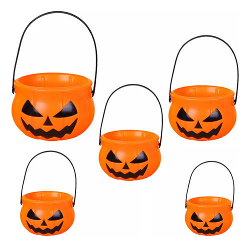 5pcs Recipiente Para Bombones Con Forma De Cubo De Calabaza