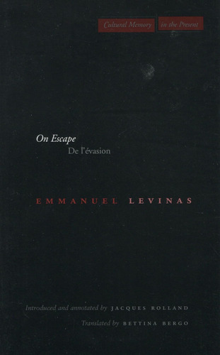 Libro: On Escape: De Lévasion (cultural Memory In The