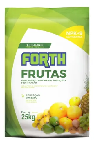 Adubo Para Frutas 25kg Fertilizante Npk Forth Frutíferas | Frete grátis