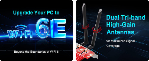 Placa De Red Pci-e Bzizu Ax5400 Wi-fi6e & Bluetooth 5.3