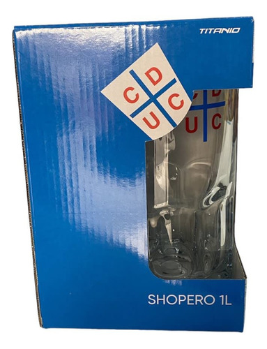 Vaso Cervecero Schopero Universidad Catolica 1 Litro Vidrio