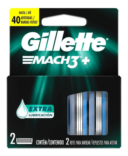 Cartuchos Gillette Mach 3 X 2 Unidades Repuestos