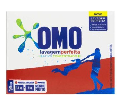 Detergente Omo 1,6kg - Remove Manchas E Cuida Cores