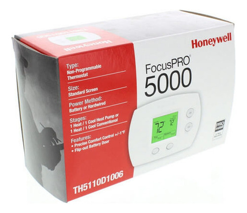 Termostato No-prog Honeywell Pro 5000 (th5110d1006) De 1h/1c