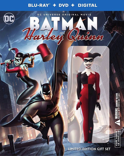 Imagen 1 de 2 de Blu Ray Batman And Harley Quinn Deluxe Figura Dvd Marvel Dc