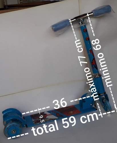 Monopatines De 3 Ruedas De Metal Con Luces Scooter Juguete