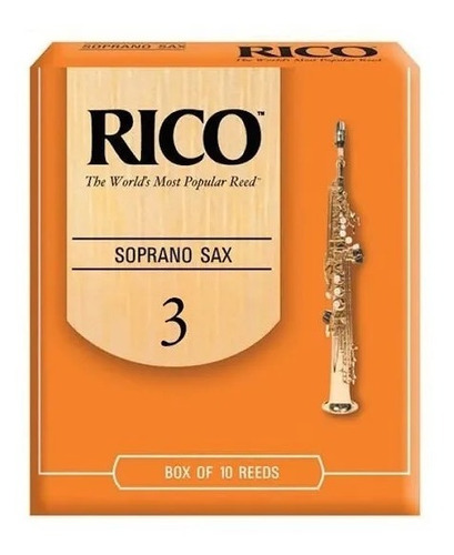 Pack X 10 Caña Para Saxo Soprano N° 3 Rico Ria1030.