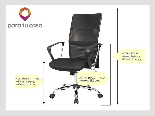 Imagen 4 de 10 de Sillon Silla Pc Oficina Gerencial Escritorio Ejecutivo Mesh