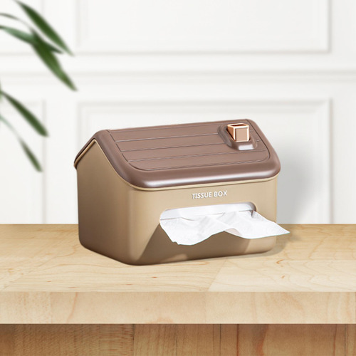 Cubierta De Caja De Pañuelos Duradera, Impermeable, Café