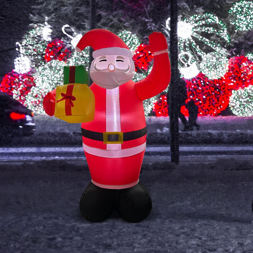Inflables Navideños Iluminados De Papá Noel Decoración