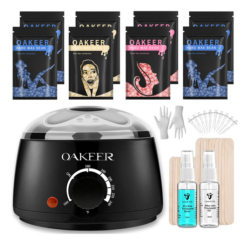 Oakeer Kit De Depilacin Para Mujeres Y Hombres, Calentador D