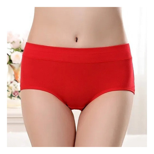 10 Bragas De Algodón Transpirable De Cintura Alta Para Mujer