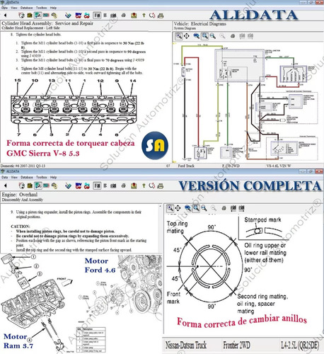 Disco Duro Diagramas Información Automotriz Mitchell Alldata (Usado)