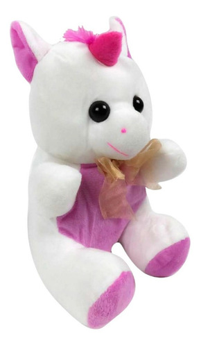 Peluche Animalitos Zoo Chico 20 Cm Unicornio Blanco