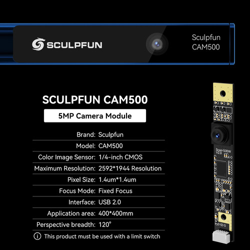 Cámara Sculpfun Cam500 Lente Gran Angular Rastreo De Imágene