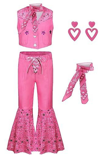 Disfraz Talla 6-7 Años Para Niñas Vaquera 80s Barbie