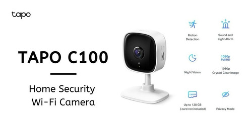 Cámara De Seguridad & Webcam Wi-fi Hd Tapo C100 *itech