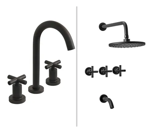 Griferia negra para baño sale