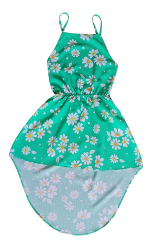 Imagem 6 de 8 de Vestido Infantil Mullet Sereia Tendência Roupa Moda Verão