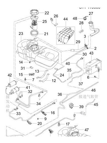 Imagen 3 de 5 de Filtro De Combustible Original Chery Iq 0.8 Lts